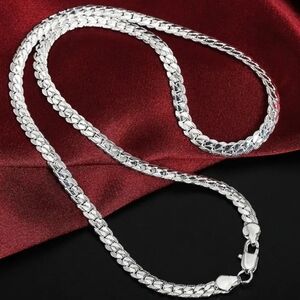 Elegant 925  Silver Chain Necklace